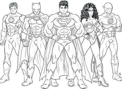 Dc Superhero Coloring Pages At Free Printable