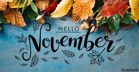 Welcome November Ecard Free Autumn Cards Online