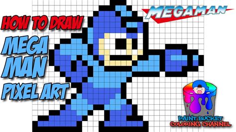 How To Draw Mega Man Pixel Art Drawing Capcoms Mega Man 8 Bit Pixel