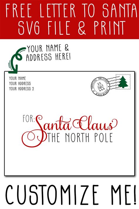 Free Letter To Santa Svg