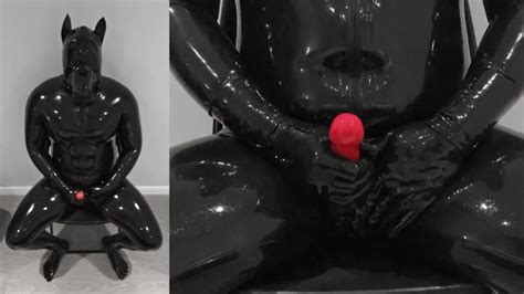 Latex Puppy Wanks And Cums Its New Rubbber Reality For Him Xhamster