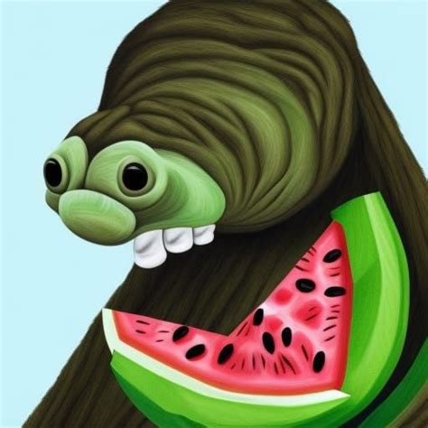 Prehistoric Watermelon Sloth Ai Generated Artwork Nightcafe Creator