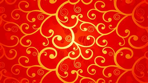Red Chinese Wallpaper Designs 15 Of 20 With Gold Floral Pattern Hd