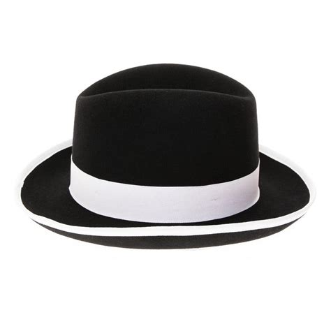 Ferrecci Premium Black And White Godfather Hat Fhyinc