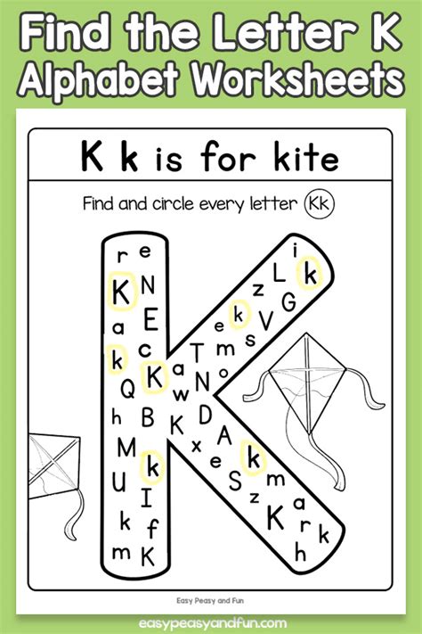 Find The Letter K Worksheets Easy Peasy And Fun Membership