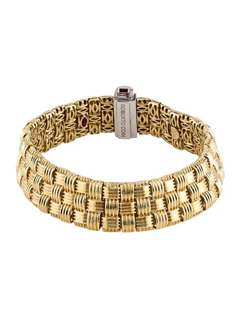 Roberto Coin 18k Diamond Appassionata Link Bracelet 18k Yellow Gold