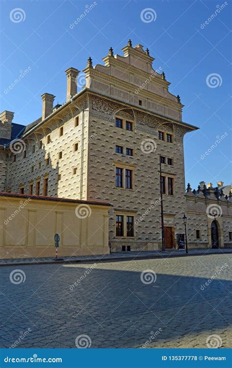 Schwarzenberg Palace Located On Hradcanske Square Prague Stock Photo