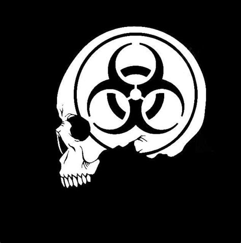 Biohazard Skull Vinyl Decal Stickers