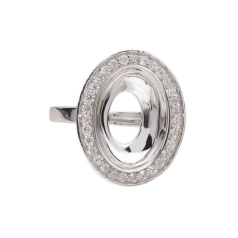 Ring Almost Instant Jewelry Rhodium Plated Sterling Silver And Cubic
