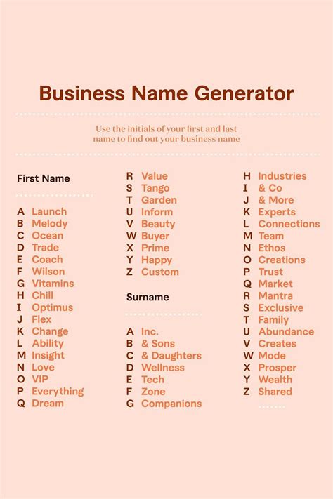 Business Name Generator Business Slogans Photography Names Business