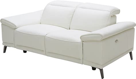 Gaia White Leather Power Reclining Loveseat From Jnm Coleman Furniture