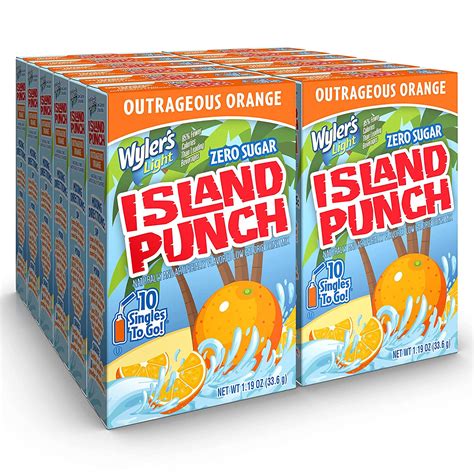 Wylers Light Island Punch Singles To Go Water Drink Mix