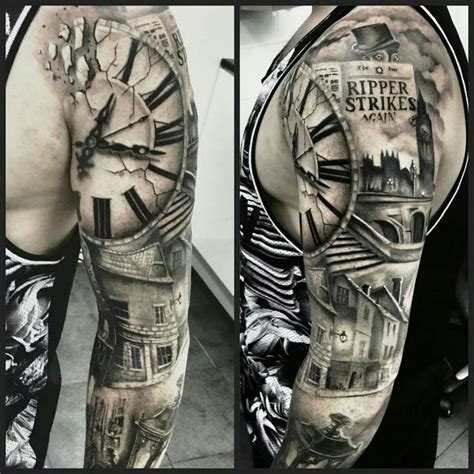 Pin By Redacteduyimgrq On Tatuaggi Clock Tattoo Best Sleeve Tattoos