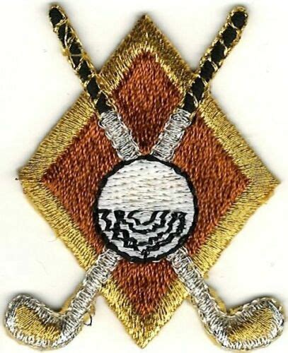 Brown Golf Clubs Ball Crest Embroidery Patch Ebay