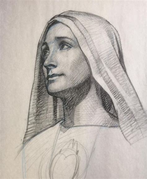 Neilson Carlin Sketch Our Lady Of Fatima Lady Of Fatima Blessed