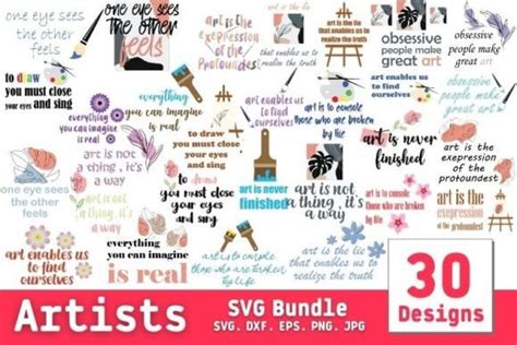 Artists Svg Bundle Graphic By Candyartstudio · Creative Fabrica