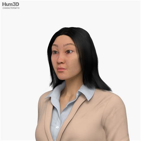 Business Woman Asian 3d 모델 캐릭터 On Hum3d