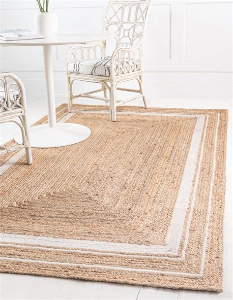 Natural 4 X 6 Braided Jute Rug