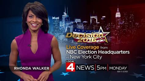 Monday 5pm Rhonda Walker Live From Nbc Election Headquarters In New