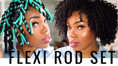 How To Do A Perfect Flexi Rod Set On Natural Hair Youtube