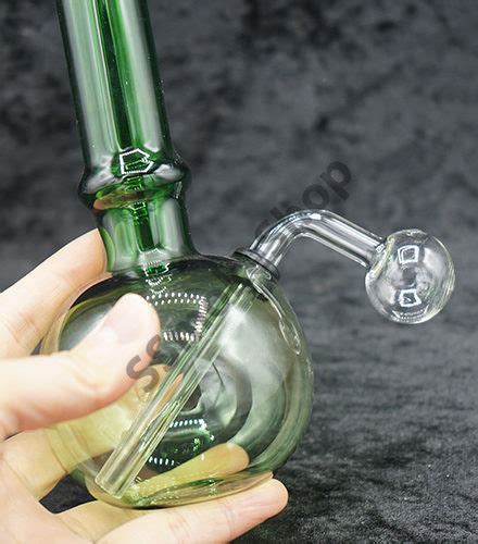 Color Glass Oil Burner Bubbler Pipe Water Bong Inches Ssmokeshop