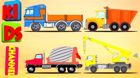 Lets Build Construct A House Construction Vehicles For Kids Youtube