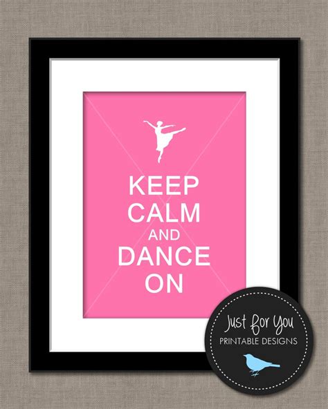 Ballet Teacher Gift Keep Calm And Dance On Ballet Etsy