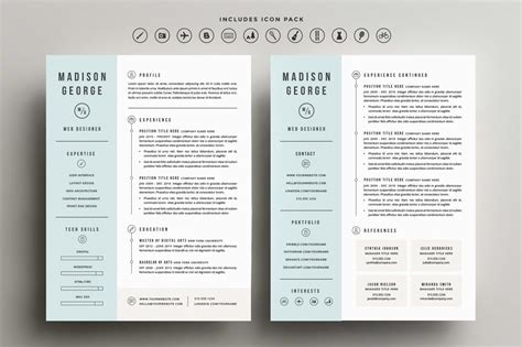 Roundup 5 Clean And Creative Resume Templates Every Tuesday