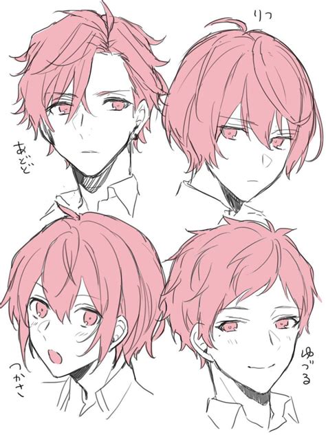 Male Hairstyles Manga Hair Anime Hair Drawings