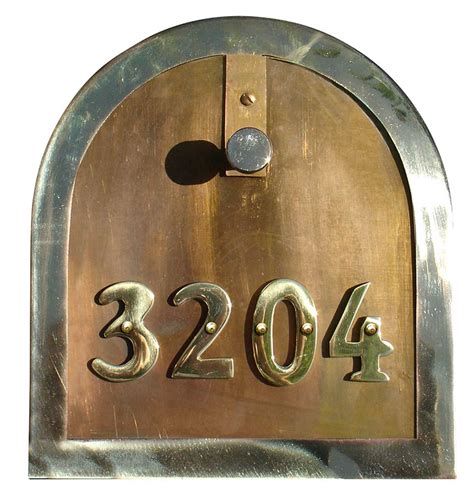 You don't want the neighbors to get your pizza. Gold Polished Brass Riveted House Numbers for Brass Rural ...