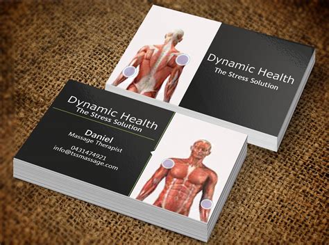 Playful Masculine Massage Therapy Business Card Design For A Company By Lanka Ama Design