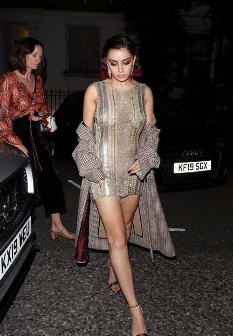 Charli Xcx Braless And Visible Tits In See Through Dress At Gq Men Of
