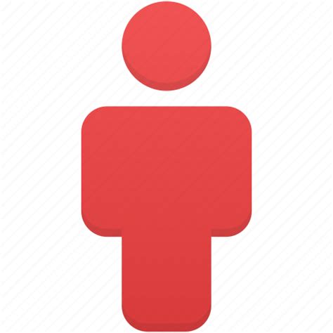 Account Human People Person Profile Red User Icon