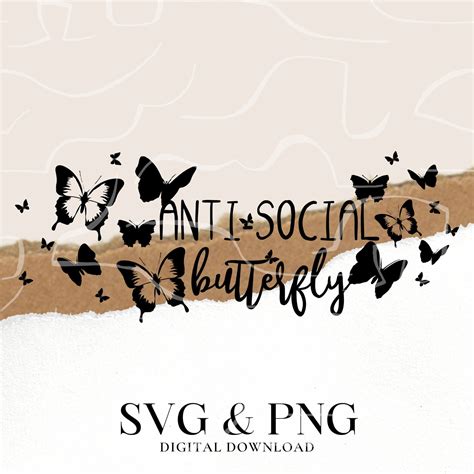 Antisocial Butterfly SVG Introvert SVG Sarcastic Svg - Etsy
