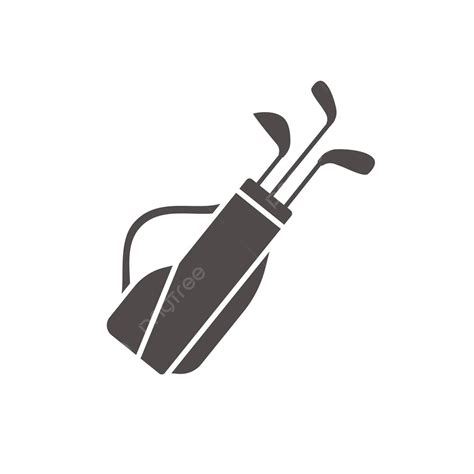 Golf Bag With Clubs Icon Badge Pictogram Isolated Vector Badge