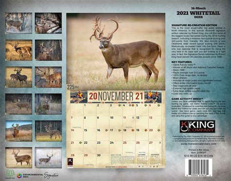 2021 Whitetail Rut Calendar Calendar Printables Free Blank