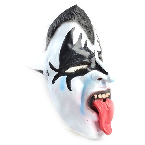 Tongue Wagging Ghost Rubber Mask For Cosplay Halloween Costume Party
