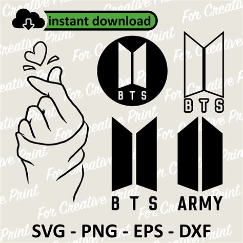 Buy BTS Army Logo Bundle Svg Png Dxf Eps Bangtan Kpop Online In India
