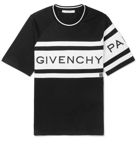 Lyst Givenchy Slim Fit Logo Embroidered Striped Cotton Jersey T Shirt