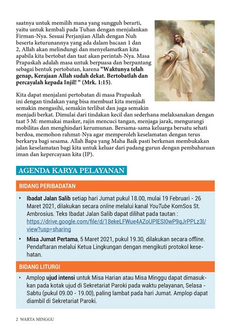 Album lagu rohani katolik terbaru 2021 pengisi aktivitas harian. Doa2 Harian Pada Masa Prapaska 2021 : Umat Katolik ...