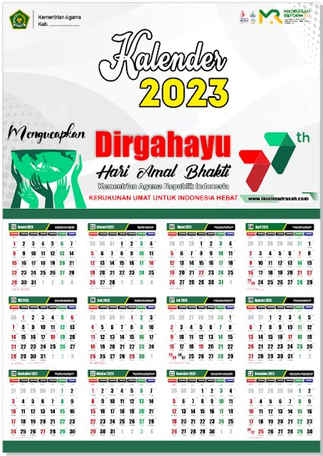 Download Kalender 2023 Lengkap Masehi Hijriah Dan Jawa Free Cdr And Pdf