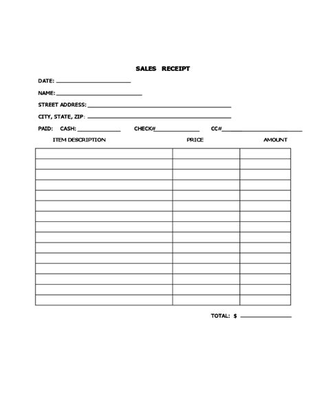 2023 Sales Receipt Form Fillable Printable Pdf And Forms Handypdf