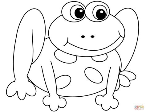 Kolorowanka Sympatyczna żaba Kolorowanki Dla Dzieci Do Druku