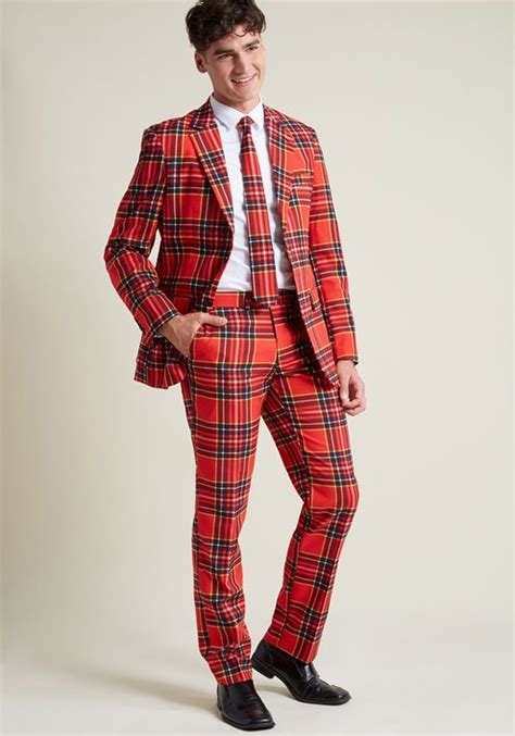 Plaid For Business Mens Suit This Red Plaid Suit Was Designed For