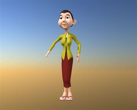 3d Model Woman Model Vr Ar Low Poly Cgtrader