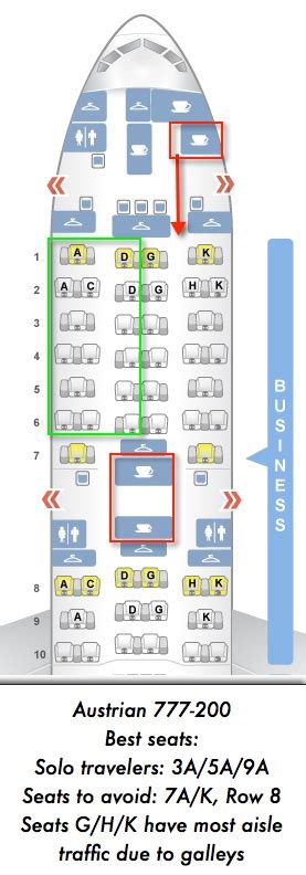 Austrian Airlines Boeing 767 300 Seat Map