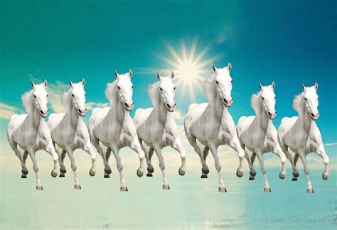 Seven Running Horses Wallpaper