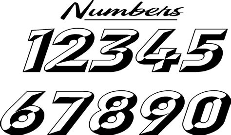 Custom Race Car Numbers Decals Graphics Full Number Kit Graphic