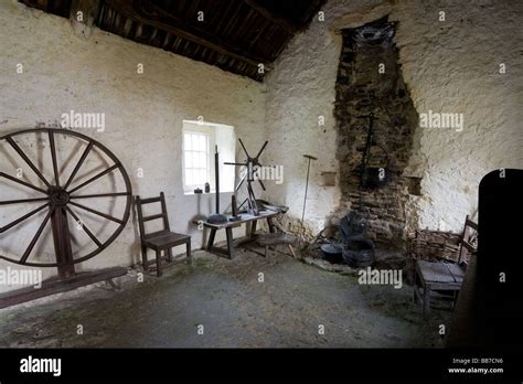 Eighteenth Century Irish Cottage Interior The Interior Of A 18th Stock