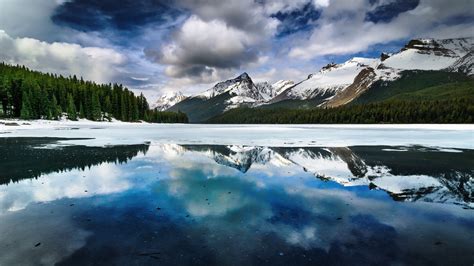 Wallpaper 1920x1080 Px Canada Lake Mountain Nature Reflection